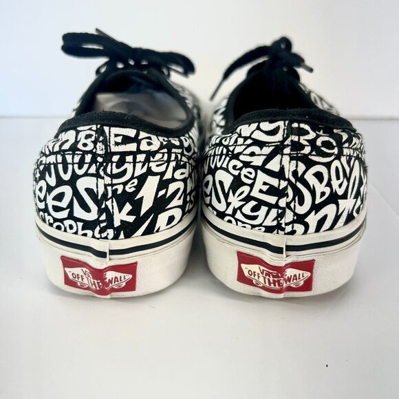 7.5 Women 6 Men- Vans Authentic x A Tribe Called Quest- B/W‎ Graphic Sneaker - Picture 9 of 13